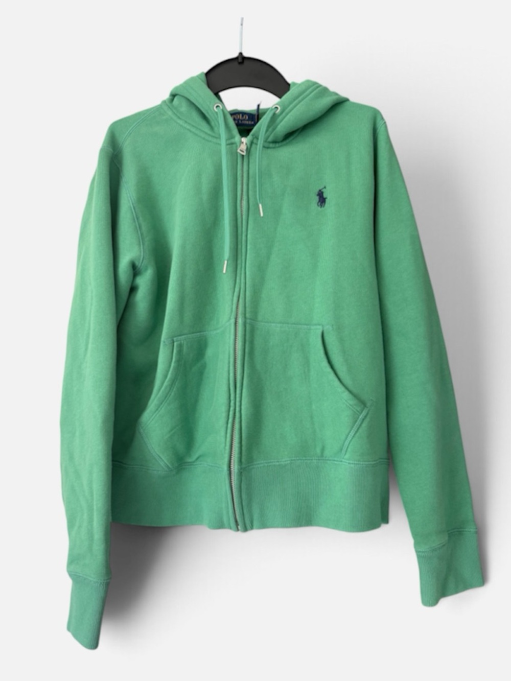 Ralph Lauren Green Zip-Up Hoodie with Polo Pony
